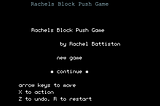 Rachel’s Block Push Game