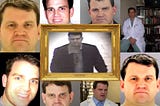 Various images of Christopher Duntsch. Including professional photos, mugshots, and still shot from video surveillance footage when he got arrested for shoplifting.