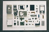 A photo of all building blocks needed to build this specific camera. An analogy of a single source of truth.