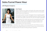 Regina Anaejionu Live Webinar: Sales Funnels for Online Course Creators (Free)
