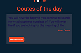 Create Quotes of the Day app with toggle dark and night mode using Material UI