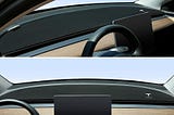 Enhance and Protect: Sleek Black Suede Dashboard Cover for Tesla Model Y/3 2017–2024 | Interior…