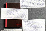 An engineer’s log book overlaid with some extracts, such as to do lists, notes about the motor drive circuit, and flash utility software. There is also a quote from my boss’s wife about a particular employee only being any good once a year, which is mentioned near the end of the article.