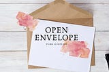 open envelope logo and banner for blog article