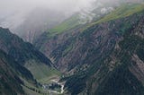 View of a valley on way to Zoji La pass from Srinagar