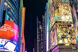 Writing and Travel: Times Square in New York City