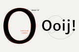 Illustration showing the letter O from Peasy and circular curves superimposed, showing the gap between them. Second illustration showing how O, o, and the dots in i, j, and ! are related