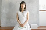 A picture of Marie Kondo, the Japanese stylist.