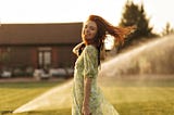 A woman outdoors.