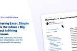 Mastering Excel: Simple Skills that Make a Big Impact in Hiring Decisions