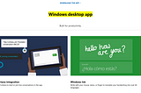 Windows Desktop App