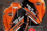 HOT Personalized Harley Davidson King Of The Road 3D Hoodie