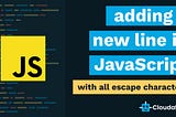 add a new line in javascript