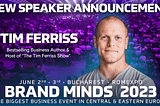 New speaker announcement: Tim Ferriss has joined BRAND MINDS