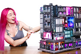 5 Unique, Cool Computer Cases — Computer Case With Coffee Maker and Neon City