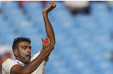 India’s Ravichandran Ashwin bowls a delivery on the fourth day of the third Test match between India and England, at the Niranjan Shah Stadium, in Rajkot.