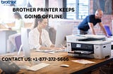 Brother Printer Keeps Going Offline | +1–877–372–5666 | Brother Printer Support