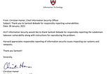 How I Got An Appreciation Letter From Harvard University