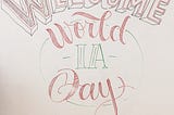 World Information Architecture Day (WIAD) 2017 in Singapore
