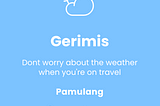 Homepage of VueJS Geo Location Weather Application — https://gerimis-app.vercel.app/