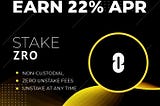 Стейкинг LayerZero (ZRO) 22% APR. Пассивный доход от LayerZero (ZRO).