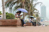 Tip for a long marriage: bring an umbrella on a sunny day