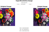 Building a super-resolution image web-app