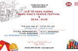 THÔNG BÁO NGHỈ LỄ GIỖ TỔ HÙNG VƯƠNG VÀ 30.4–1.5