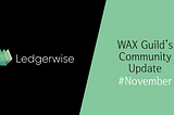 Ledgerwise WAX Guild Update for the Month of November!