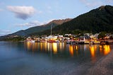 The Tranquil Shores of Lake Wakatipu in New Zealand