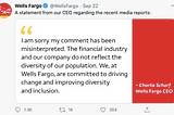 Wells Fargo Crisis Response