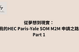 【Lily GRE】從夢想到現實：我的HEC Paris-Yale SOM M2M 申請之路Part 1