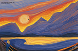 The $SPY chart, artistically redone by Gladys and Inspired by Edvard Munch’s, The Scream.