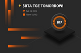 🚀 The BTA Token TGE is Tomorrow! Your Chance to Be Part of the Future of Sports Media