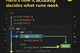 🧠 How Python Decides What Runs Next (A Simple Guide to Control Flow)
