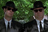 Dan Aykroyd and John Goodman in Blues Brothers 2000.