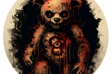 Scary Beary Sticker design.