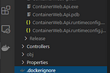 dockerise the asp.net core example application.