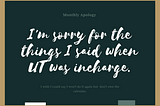 Aunty Apologise