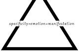 Specificity + Emotion = Manifestation