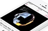 An example picture of iOS 7’s UI in iTunes.