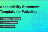Accessibility statement templates for websites