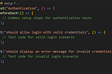 Enhancing Test Organization with Context and Describe Blocks in Cypress/Mocha