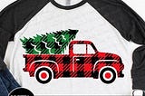 Christmas Truck Svg, Buffalo Plaid Svg, Vintage Truck Svg, Dxf, Eps, Png, Christmas Tree Cut Files, Farmhouse Sign Svg, Silhouette, Cricut