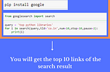 How to use python for google search