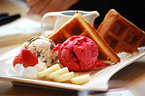 Ice-Cream, Waffles, Breakfast