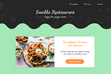 Fumble Restaurant: landig page para restaurante vegano