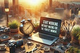 Start working without waiting for the perfect moment — realistic image