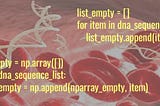 Fast DNA Sequence Data Loading — List vs. NumPy Array