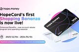 HopeCard’s first Shopping Bonanza is now live!